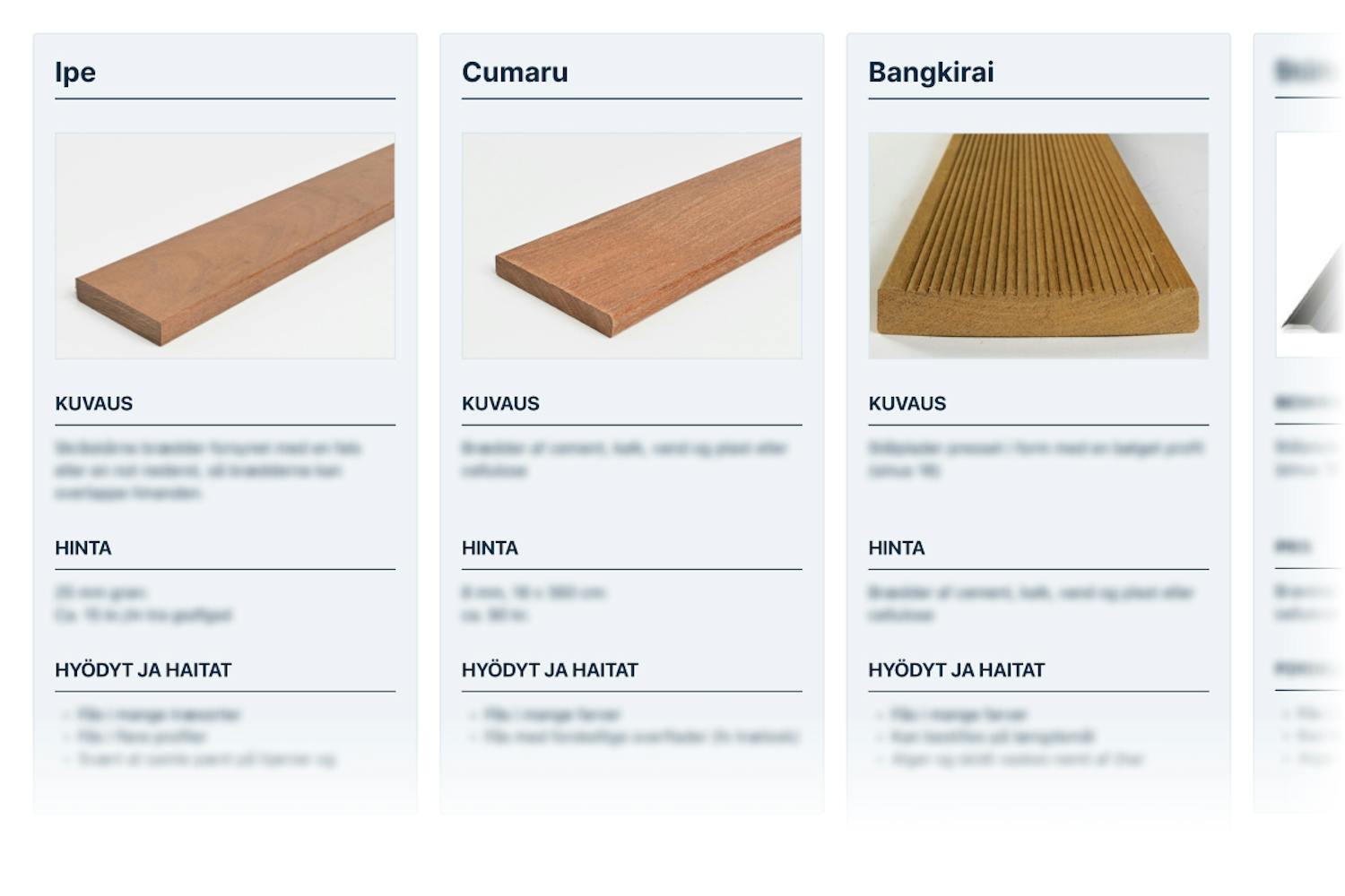 Terrassebrædder af hårdt træ Terrassebrædder af hårdt træ